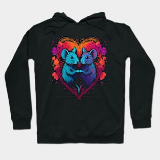 Rat Couple Valentine Hoodie